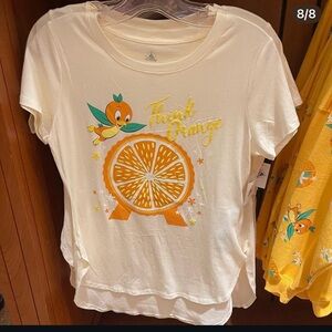 Disney Parks Epcot Short Sleeve T-Shirt Top Think Orange Graphic Tee Medium